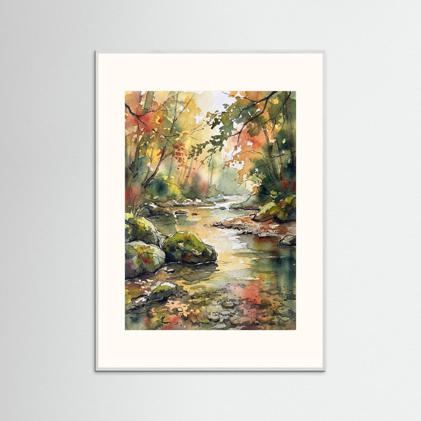 Bäck - akvarell