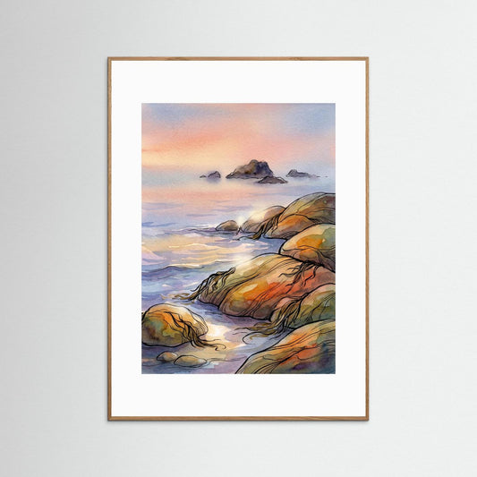 Skärgård - akvarell