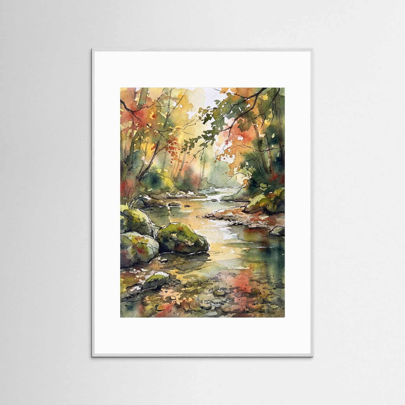 Bäck - akvarell