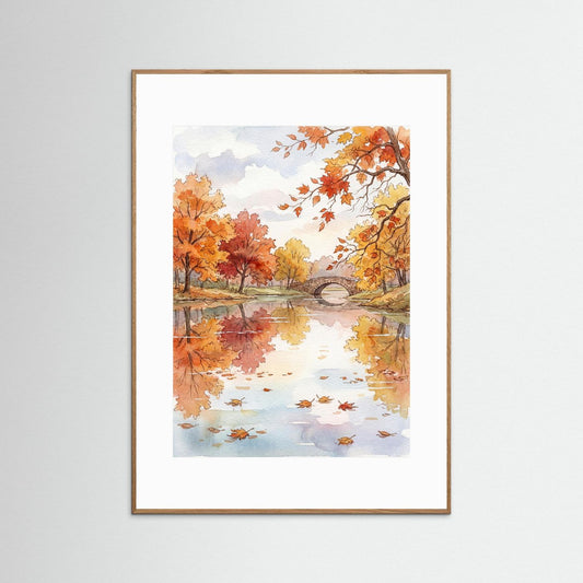 Å på hösten - akvarell