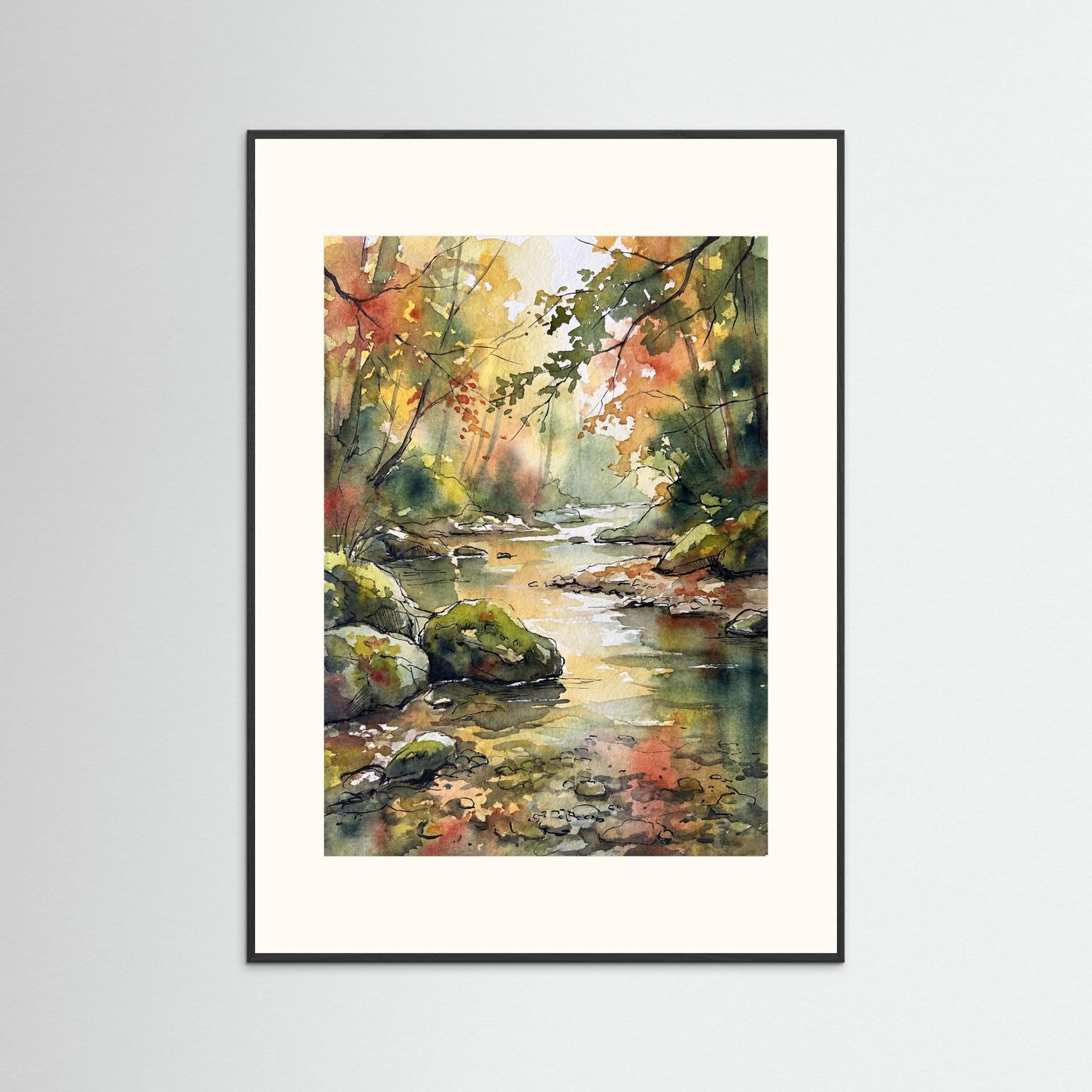 Bäck - akvarell