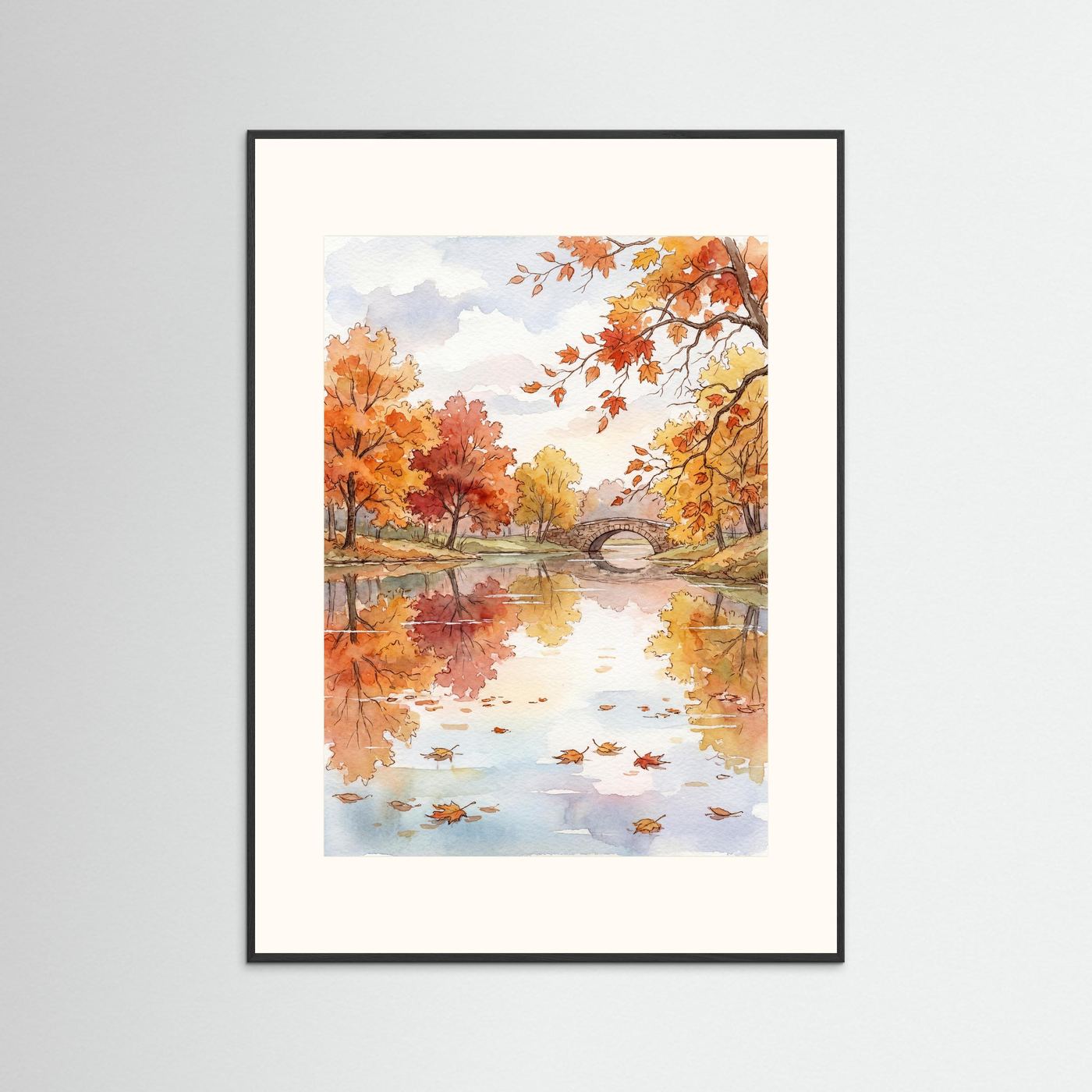 Å på hösten - akvarell