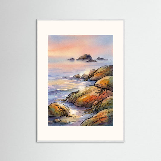 Skärgård - akvarell